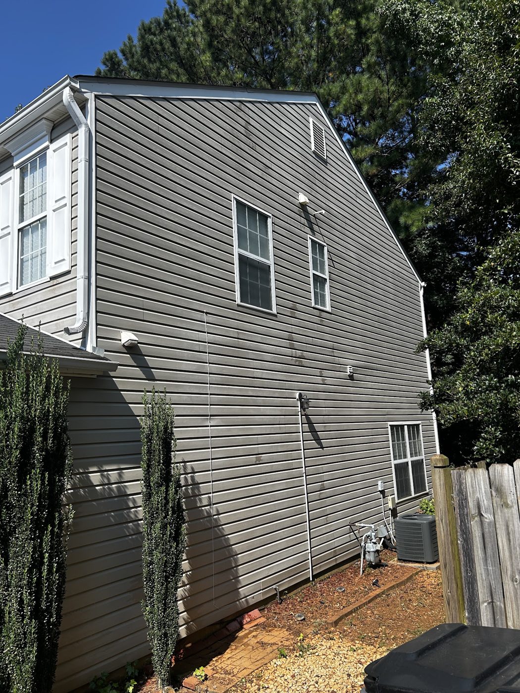 House siding soft washed